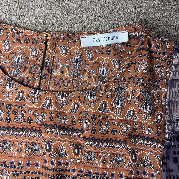 Ces Femme Multicolor Patchwork Blouse - Picture 6 of 9